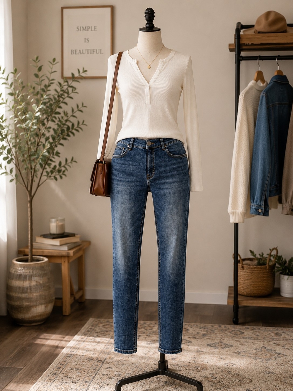 Zara Woman Premium Collection Stretch Jeans US 8 Medium Wash